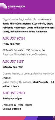 FREE CONCERTS ALL SUMMER LONG. Friday Saturday & Sundays @ Levitt Pavilion in LA