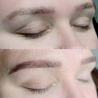 Soft natural look with Nano technique. #midwestmicroblading