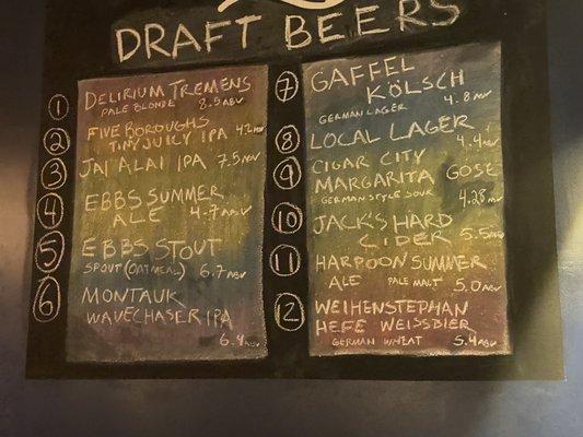 Draft Menu 5/1/22