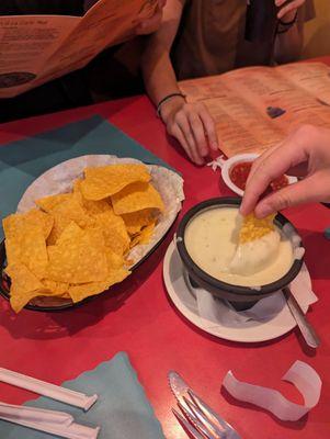 Yummy queso and chips