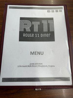 Menu cover