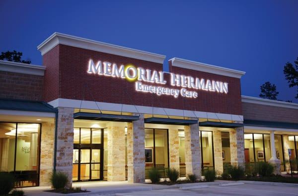 Memorial Hermann 24 HR Emergency Care (across from Walmart, next to Goodyear) - corner of Woodlands Parkway and Terramont.