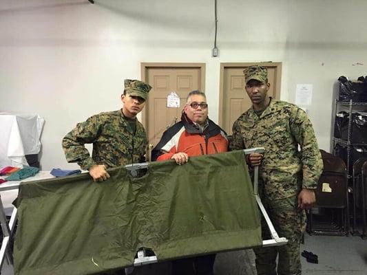 FKMS worked closely with the Marines and local agencies to provide shelter to those in need this winter