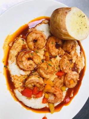 Grilled shrimp grits