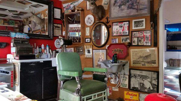 Very cool retro barber shop.