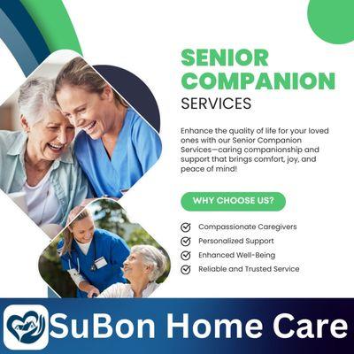 Senior Companion Care Services offered by SuBon Home Care in Manassas, Virginia