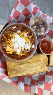 Chili and Friday Special- Tamales!