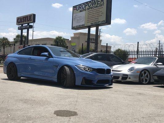 This m4 came in for performance upgrades downpipes and tune ..