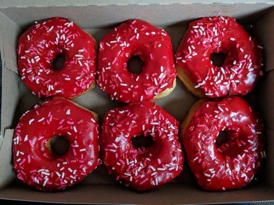 Red cake donuts