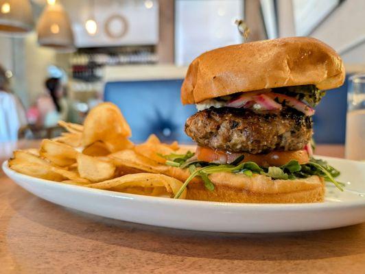 Greek style Lamb Burger