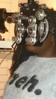 My baby girl part of her eye exam