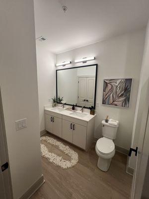 Bathroom with double vanity