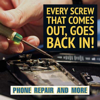 All of our Cell Phone, Laptop, and Tablet repairs are done with care and love! We love our jobs!