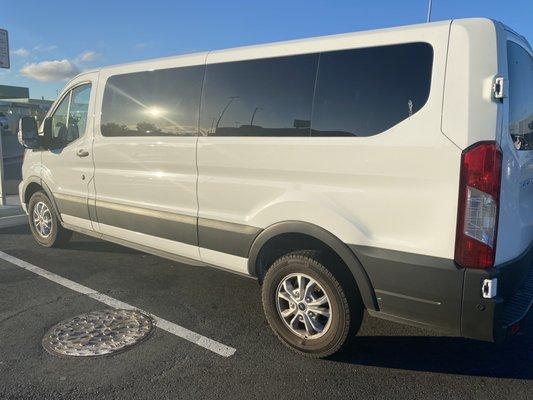 12 passenger Ford transit van