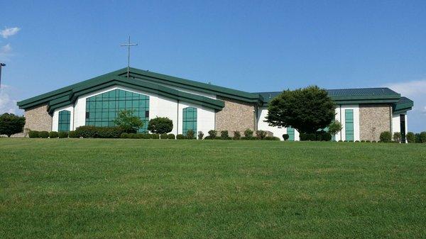 Front of church