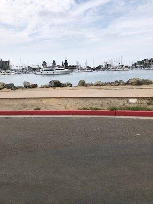 The harbor and walking trail across from the hotel.