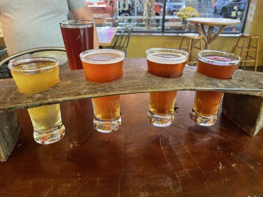 Flight of 4 oz. beers