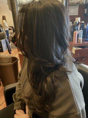 layer cut and blowout