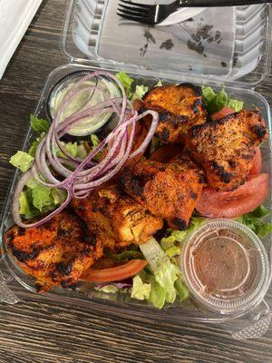 Chicken kabob salad