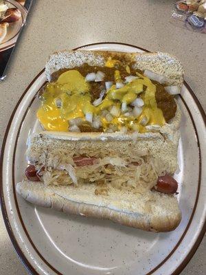 Not enough kraut and way too much mustard!!