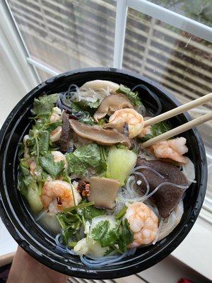 this right here, friends, was my first ever tian fu bowl. talk about history. (shrimp instead of tofu, that time :) )