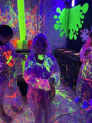 Paint splatter room fun!