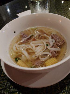 Pho noodles, very light and refreshing broth