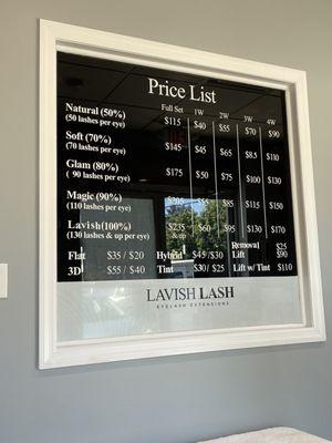 Price List