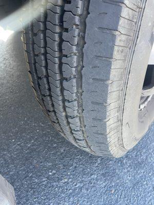 Front passenger side tire