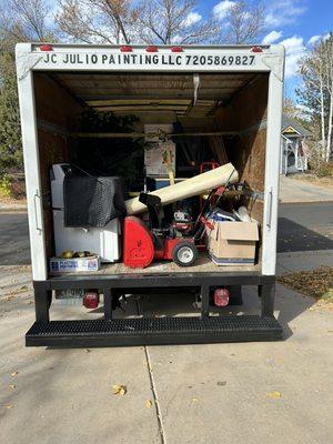 200 cubic feet worth of items...going to Tennessee