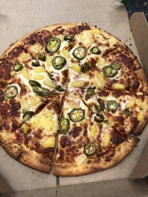 That was definitely a five-star gluten-free pineapple jalapeño pizza