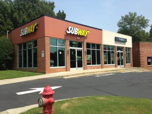 Outside view of the new Subway