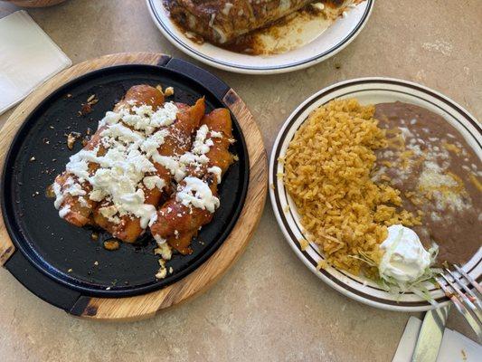 Sizzling enchiladas, El Pastor