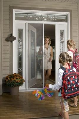 We install Mirage Retractable Screen Systems for doors, windows, porches, etc which are the best in the country.