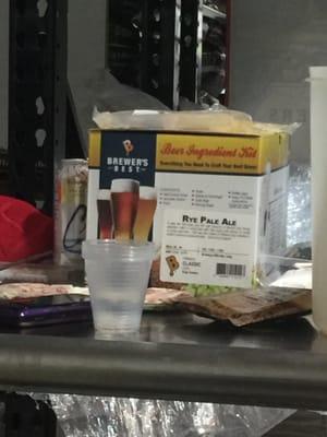 A view of the brew kit used for the "Beginner Home Brewing" class