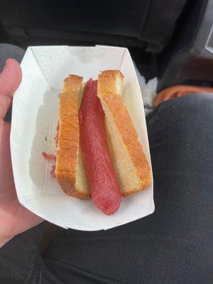 I ordered a #2 Hot Dog or Corn Dog with mustard and this is what I got 1 star