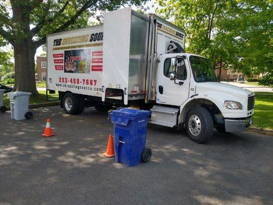 Shred event- on site shredding at your location.