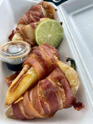 Bacon wrapped jalapeños