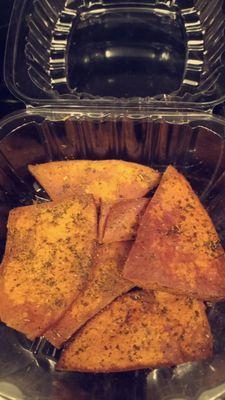 Overcooked, overfryed pita chips with too much za'atar spices.  This batch was awful