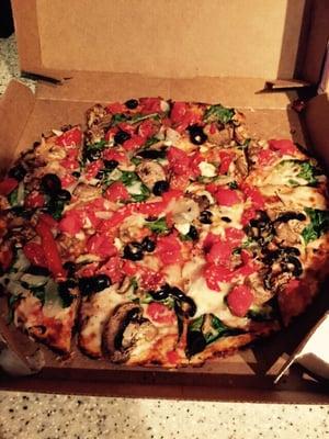 Veggie, thin crust