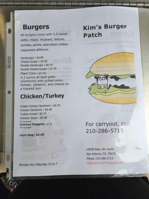 Menu front