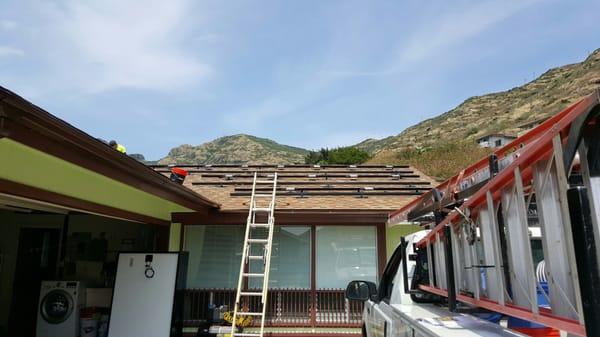 Photo voltaic system rails install