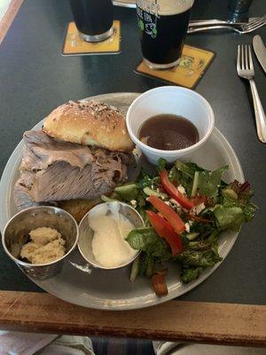 Beef on Weck and a side salad