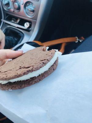 Cookie's & Cream cookie. The cream cheese frosting is