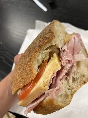 Ham and Basque cheese