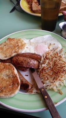 Spicy sausage breakfast plate=)