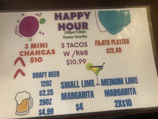 Happy hour special