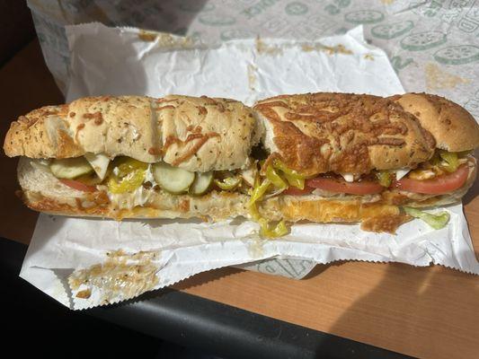 Footlong veggie.