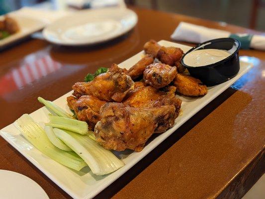 Chicken wings (Buffalo) with celery and blue cheese