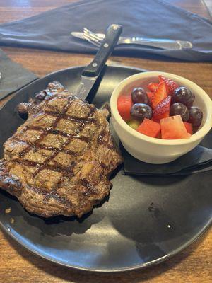 Ribeye and Fruit